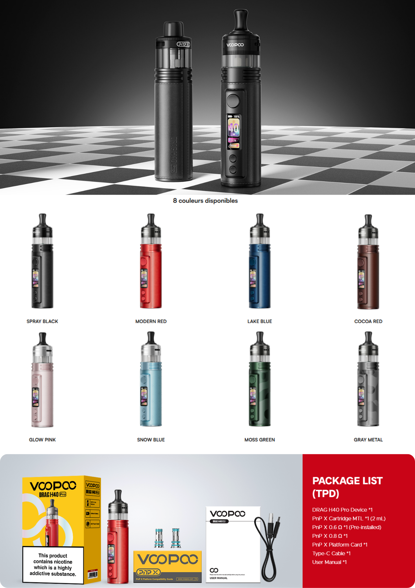 Banner Voopoo Drag H40 Pro Pod Kit 2450mAh 2 Banner Voopoo Drag H40 Pro Pod Kit 2450mAh 2