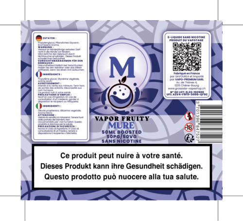 VAPOR FRUITY MURE 50ML