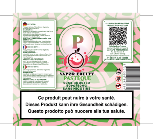 VAPOR FRUITY PASTEQUE 50ML