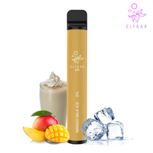 Elf Bar Kit Pod Jetable Milkshake Mangue Glace 550mah 600 Puffs