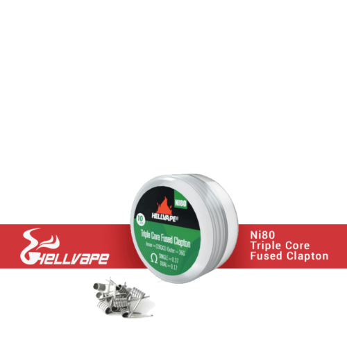 Hellvape NI80 Triple Core Fused Clapton Coil pré fabriquée 10pcs