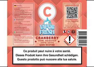 VAPOR FRESH CRAMBERRY 50ML