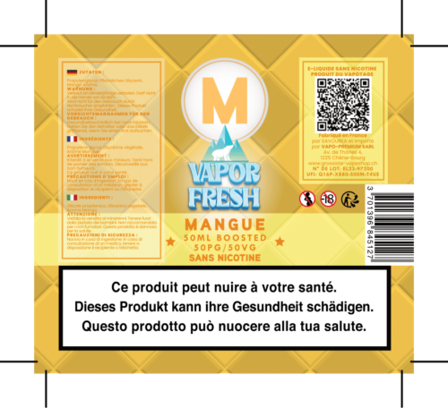 VAPOR FRESH MANGUE 50ML