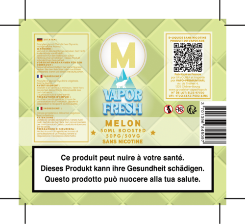 VAPOR FRESH MELON 50ML