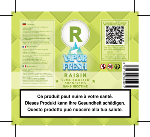 VAPOR FRESH RAISIN 50ML