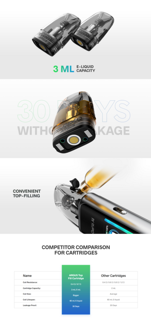 Voopoo Cartouche Argus Top 3ml 3pcs 2