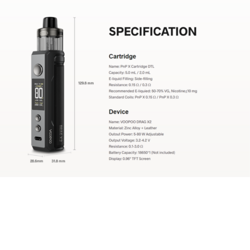 Voopoo Drag X2 Pod Kit 80W7