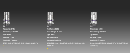 Voopoo PnP DW Résistances 5pcs1