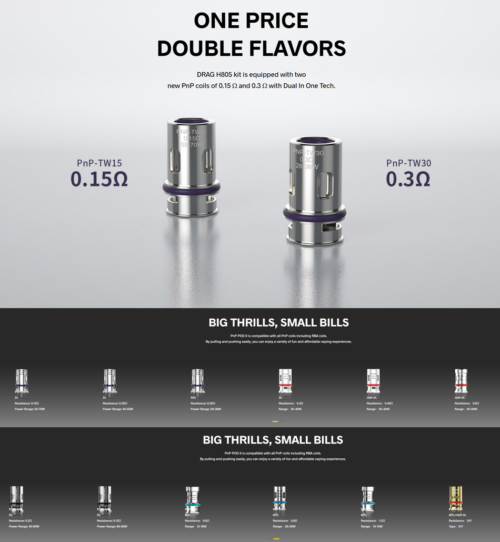 Voopoo PnP DW Résistances 5pcs4